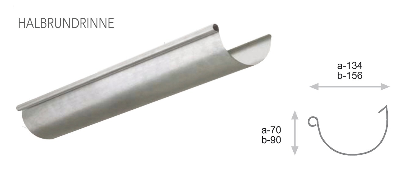 Halbrunde Dachrinne